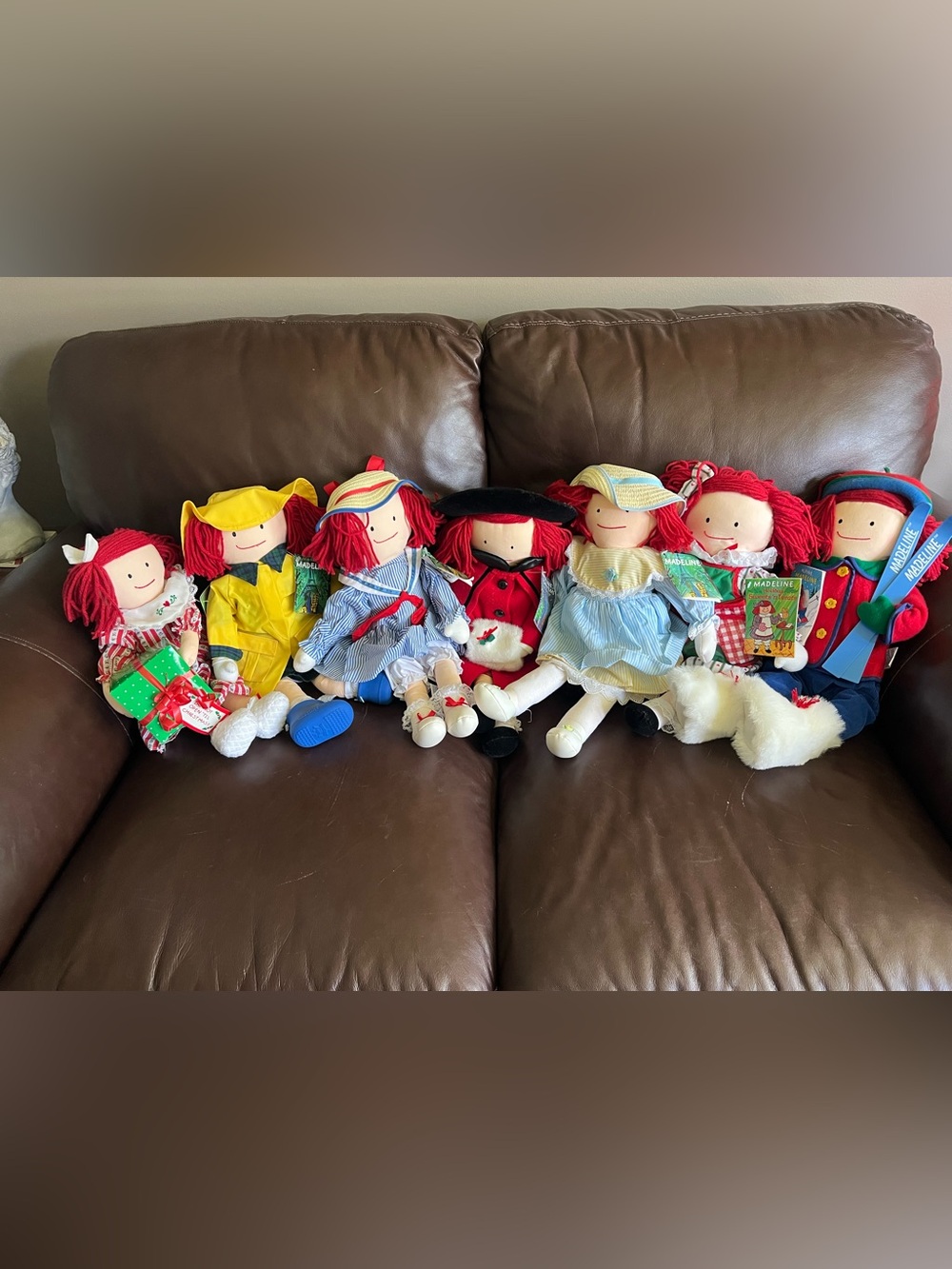 Lot of 7 Madeline Doll Plush Toys - all NWT - Assorted Outfits